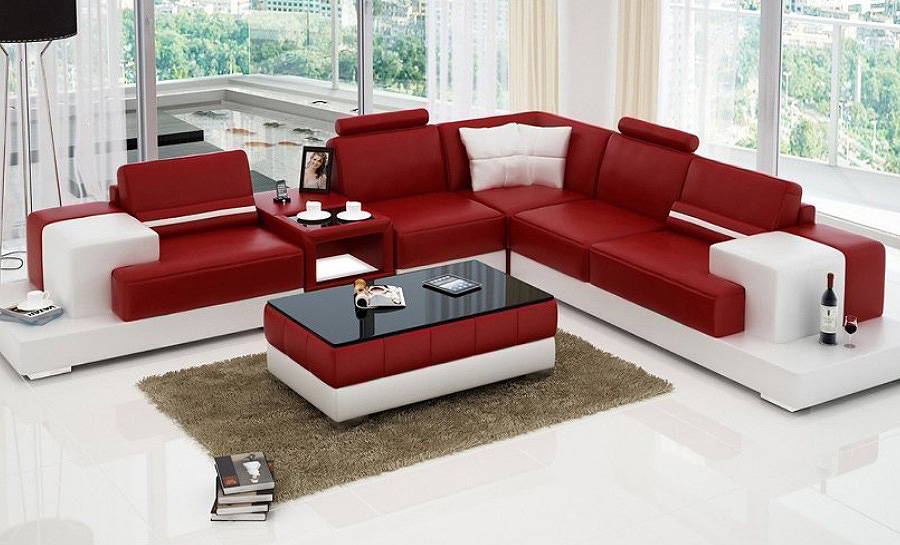 Forrey - L - Leather Sofa Lounge Set